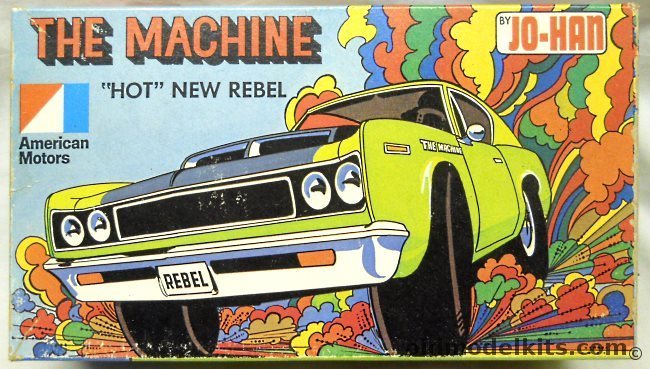 Jo-Han 1/25 1970 American Motors The Machine Hot New Rebel - Stock or AMC/Hurst 'The Machine', C-1870-200 plastic model kit